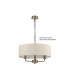 3 Light Multi Arm Ceiling Pendant without Shade, c, w 2m Chain, E14 Antique Brass - 7