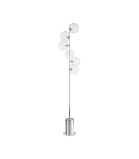 Spiral 6 Light Floor Lamp Polished Chrome With Closed Glass-1