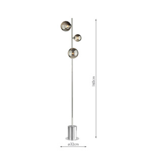 Spiral 3 Light Floor Lamp Polished Chrome-2
