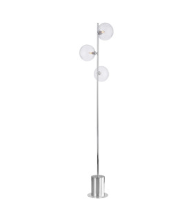 Spiral 3 Light Floor Lamp Polished Chrome With Closed Glass-1