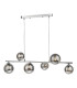 Spiral 6 Light Bar Ceiling Pendant Polished Chrome and Smoked Glass-1