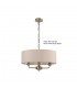 3 Light Multi Arm Ceiling Pendant without Shade, c, w 2m Chain, E14 Antique Brass - 9