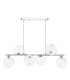 Spiral 6 Light Bar Ceiling Pendant Polished Chrome With Closed Glass-1