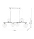 Spiral 6 Light Bar Ceiling Pendant Polished Chrome With Closed Glass-2