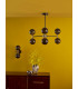 Takara 6 Light Semi-Flush Matt Black and Bronze With Black Confetti Glass-5