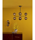 Takara Wall Light Matt Black and Bronze With Black Confetti Glass-4
