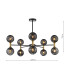 Takara 10 Light Semi-Flush Matt Black and Bronze With Black Confetti Glass-4
