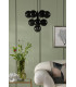 Vine 10 Light Ceiling Pendant Satin Black With Black Confetti Glass-3