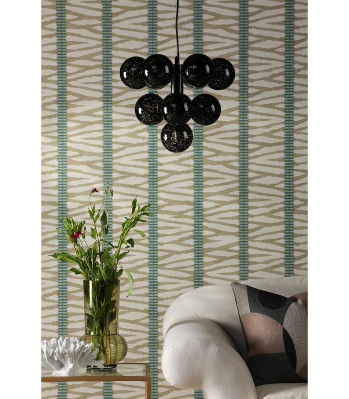 Vine 10 Light Ceiling Pendant Satin Black With Black Confetti Glass-5