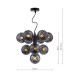 Vine 10 Light Ceiling Pendant Satin Black With Black Confetti Glass-6