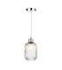 Sawyer Ceiling Pendant Polished Chrome and Ribbed Glass