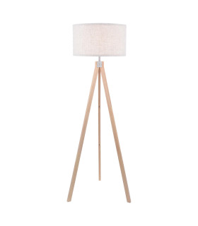 Armitage Tripod Floor Lamp Light Wood With Shade-1