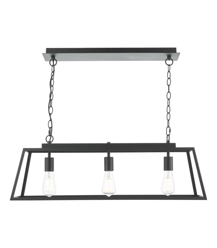 Claudia 3 Light Bar Ceiling Pendant Matt Black-1