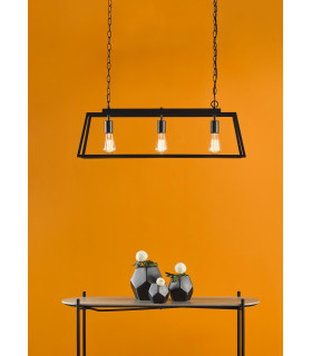 Claudia 3 Light Bar Ceiling Pendant Matt Black-2
