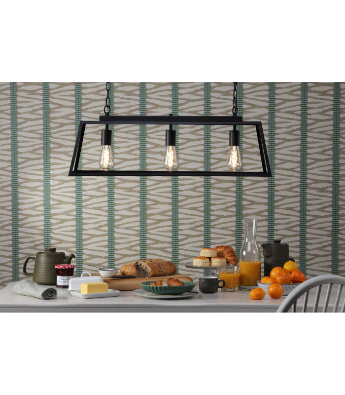 Claudia 3 Light Bar Ceiling Pendant Matt Black-3
