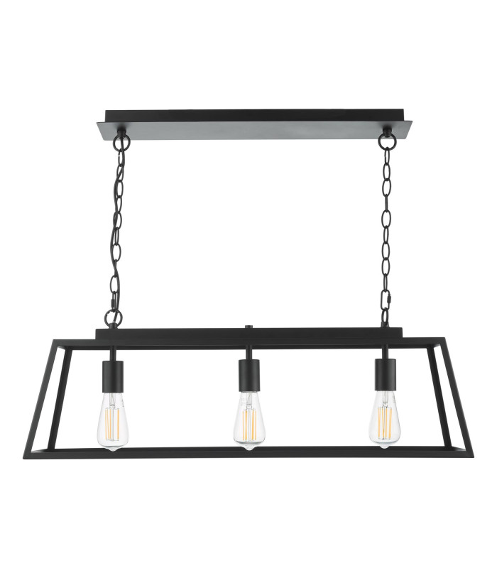 Claudia 3 Light Bar Ceiling Pendant Matt Black-6