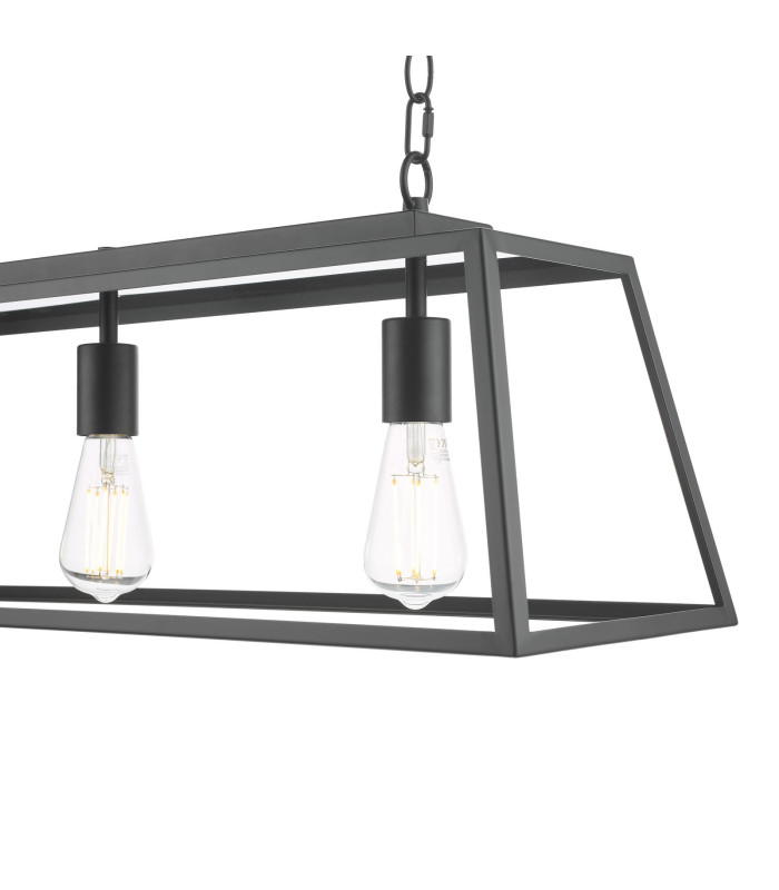 Claudia 3 Light Bar Ceiling Pendant Matt Black-9