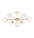 Cohen 7 Light Semi Flush Ceiling Polished Gold With White Confetti Glass-1