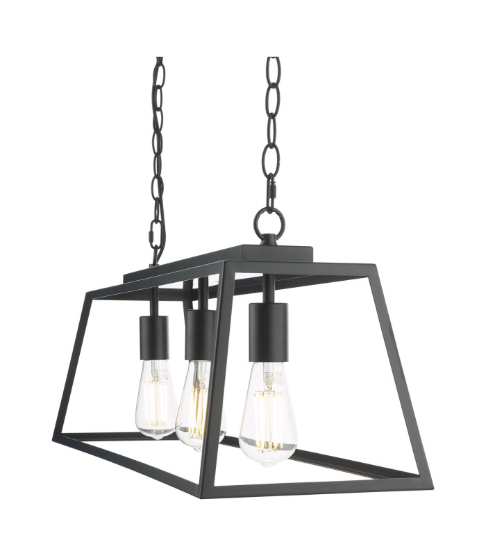 Claudia 3 Light Bar Ceiling Pendant Matt Black-10
