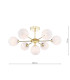 Cohen 7 Light Semi Flush Ceiling Polished Gold With White Confetti Glass-2