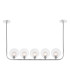 Cradle 5 Light Bar Ceiling Pendant Polished Chrome With Clear/Opal Glass-1