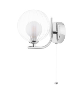 Cradle Wall Light Polished Chrome With Clear/Opal Glass-1