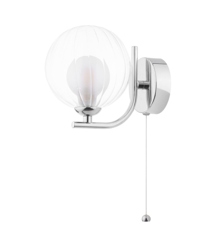 Cradle Wall Light Polished Chrome With Clear/Opal Glass-1