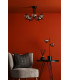 Cradle 5 Light Semi Flush Ceiling Matt Black With Smoked/Clear Ribbed Glass-3
