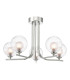 Cradle 5 Light Semi Flush Ceiling Polished Chrome With Clear/Opal Glass-1