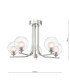 Cradle 5 Light Semi Flush Ceiling Polished Chrome With Clear/Opal Glass-2