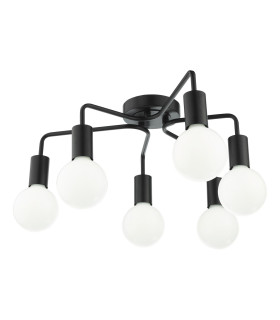 Dena 6 Light Semi-Flush Matt Black-1