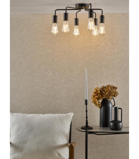 Dena 6 Light Semi-Flush Matt Black-2