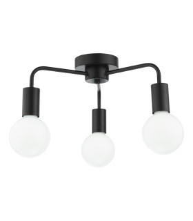 Dena 3 Light Semi-Flush Matt Black-1