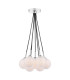Elpis 7 Light Cluster Ceiling Pendant Polished Chrome With White Confetti Glass-1