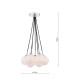 Elpis 7 Light Cluster Ceiling Pendant Polished Chrome With White Confetti Glass-2