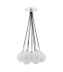 Elpis 7 Light Cluster Ceiling Pendant Polished Chrome With White Confetti Glass-3