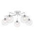 Feya 5 Light Semi Flush Ceiling Polished Chrome With Clear/Opal Glass-1