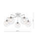 Feya 5 Light Semi Flush Ceiling Polished Chrome With Clear/Opal Glass-2