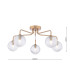Feya 5 Light Semi-Flush Antique Bronze With Ribbed Glass-2