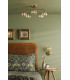 Feya 5 Light Semi-Flush Antique Bronze With Organic Amber Glass-2