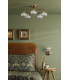 Feya 5 Light Semi-Flush Antique Bronze With Clear/Opal Glass-3