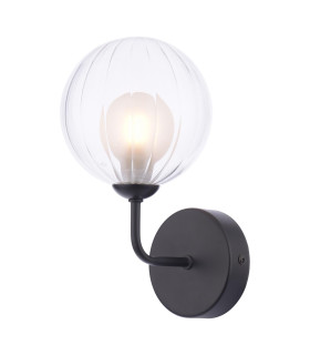 Feya Wall Light Matt Black With Clear/Opal Glass-1