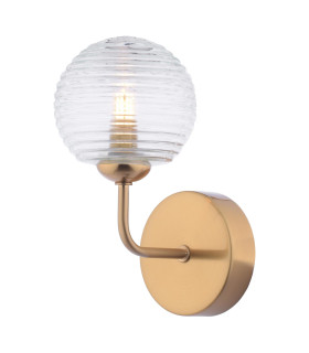 Feya Wall Light Antique Bronze With Ribbed Glass-1