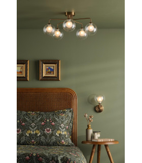 Feya Wall Light Antique Bronze With Clear/Opal Glass-2