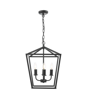 Fionn 4 Light Ceiling Pendant Matt Black-1
