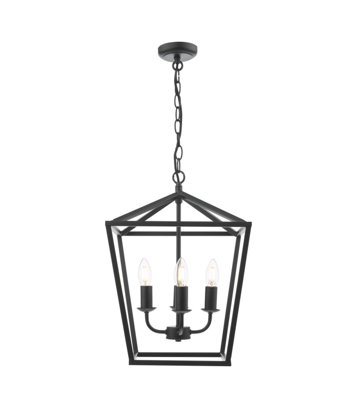 Fionn 4 Light Ceiling Pendant Matt Black-1