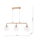 Feya 3 Light Bar Ceiling Pendant Antique Bronze With Clear/Opal Glass-2