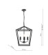 Fionn 4 Light Ceiling Pendant Matt Black-4