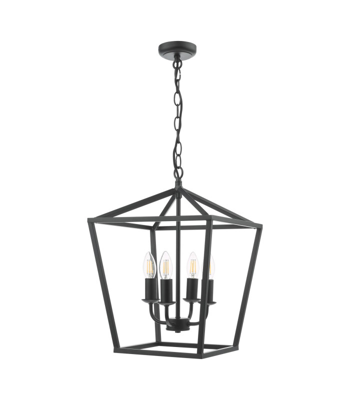 Fionn 4 Light Ceiling Pendant Matt Black-7