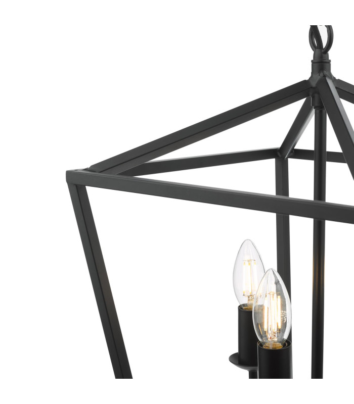 Fionn 4 Light Ceiling Pendant Matt Black-8